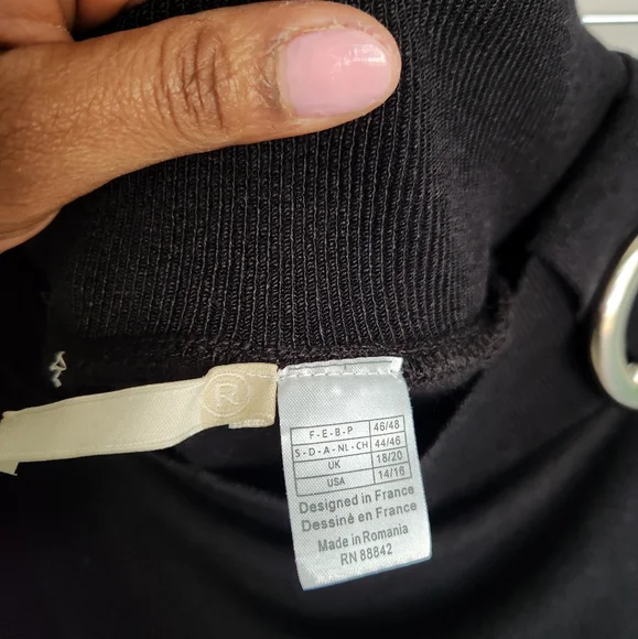 Womens Black Long Sleeve off the shoulder Top - Picture 8 of 8